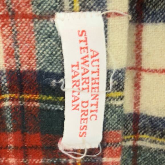 VTG Pendleton Mens M Shirt Virgin Wool Stewart Dress Tartan Plaid Loop Collar - Picture 9 of 12